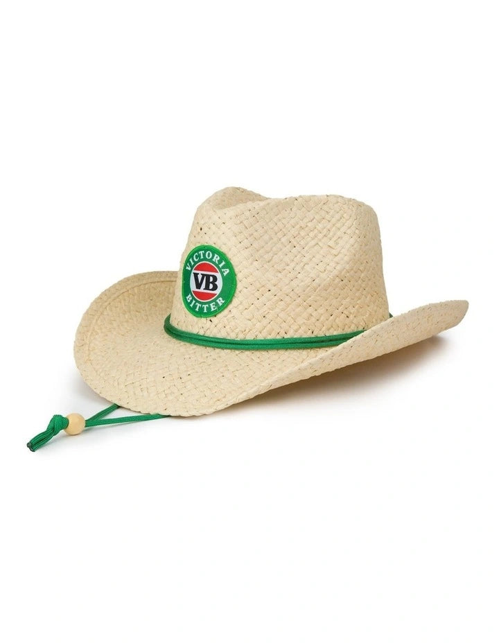 Victoria Bitter Patch Straw Cowboy Hat