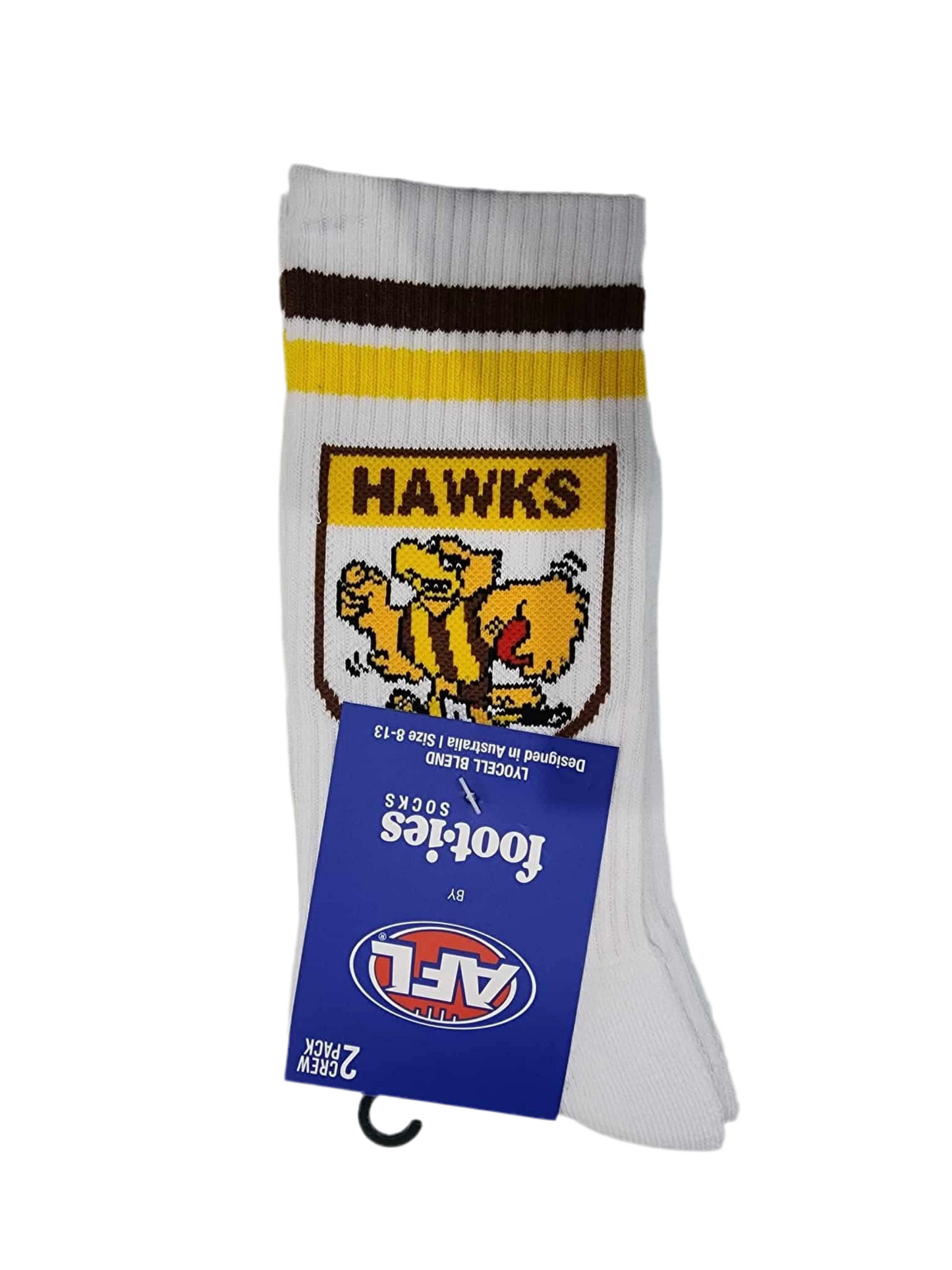 Foot-ies Hawthorn Hawks Retro Sneaker Socks 2pk