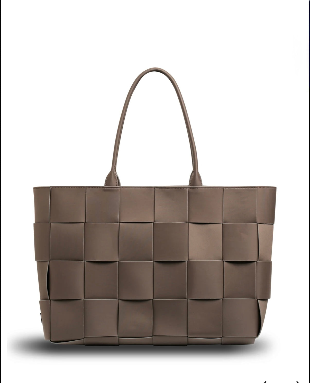 Prene The Holiday Woven Large Tote Bag - Cocoa- Side