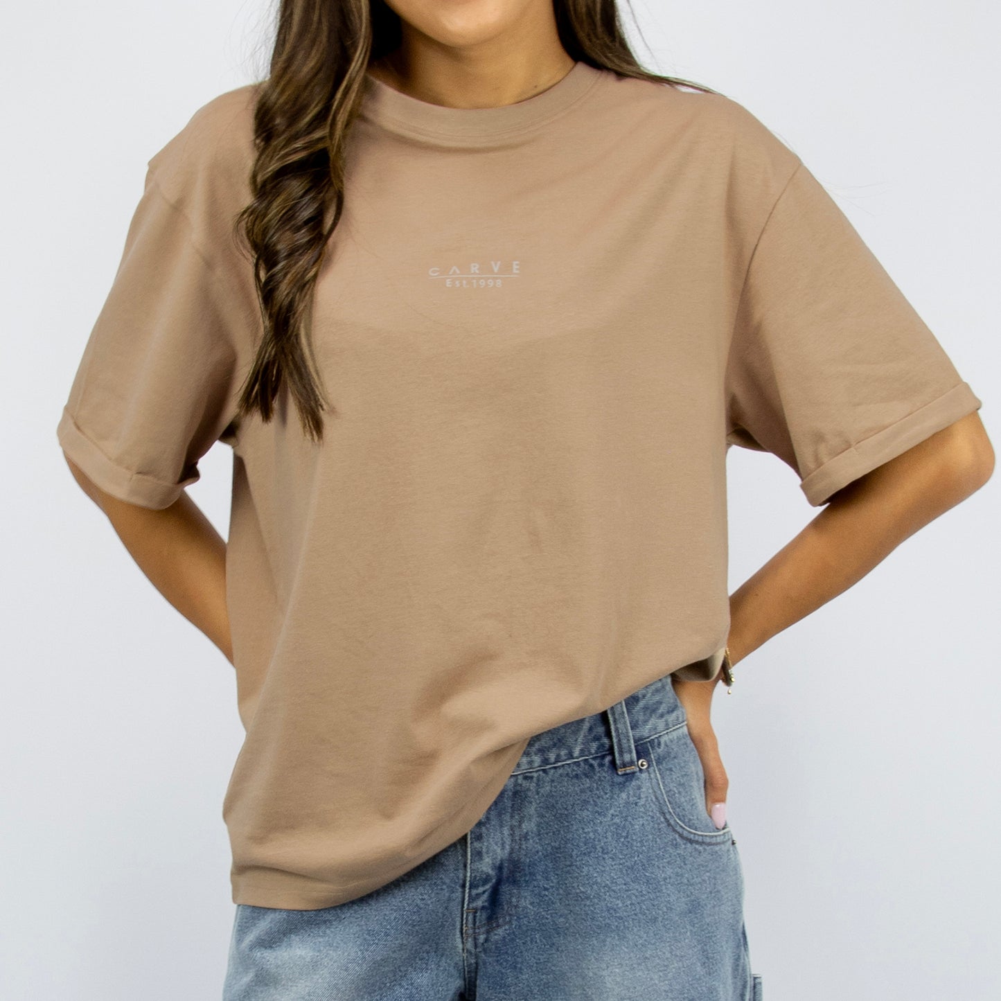 Carve Series Womens Oversized Short Sleeve Tee