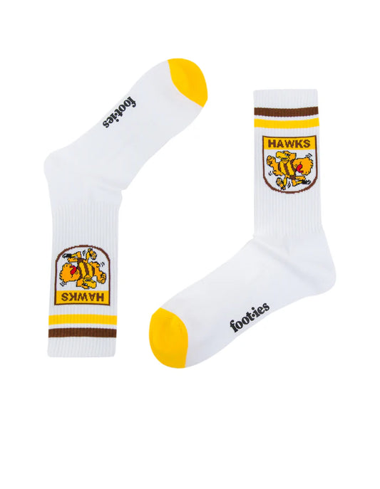 Foot-ies Hawthorn Hawks Retro Sneaker Socks 2pk