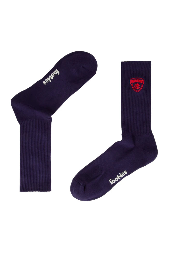 Foot-ies Melbourne Demons Sneaker Socks 2pk