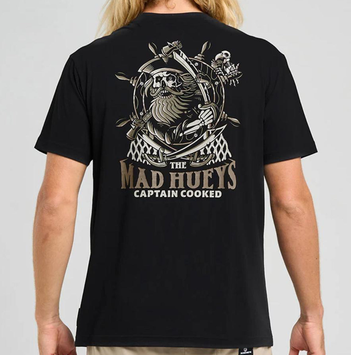 Mad Hueys Captain Ship Faced SS Tee