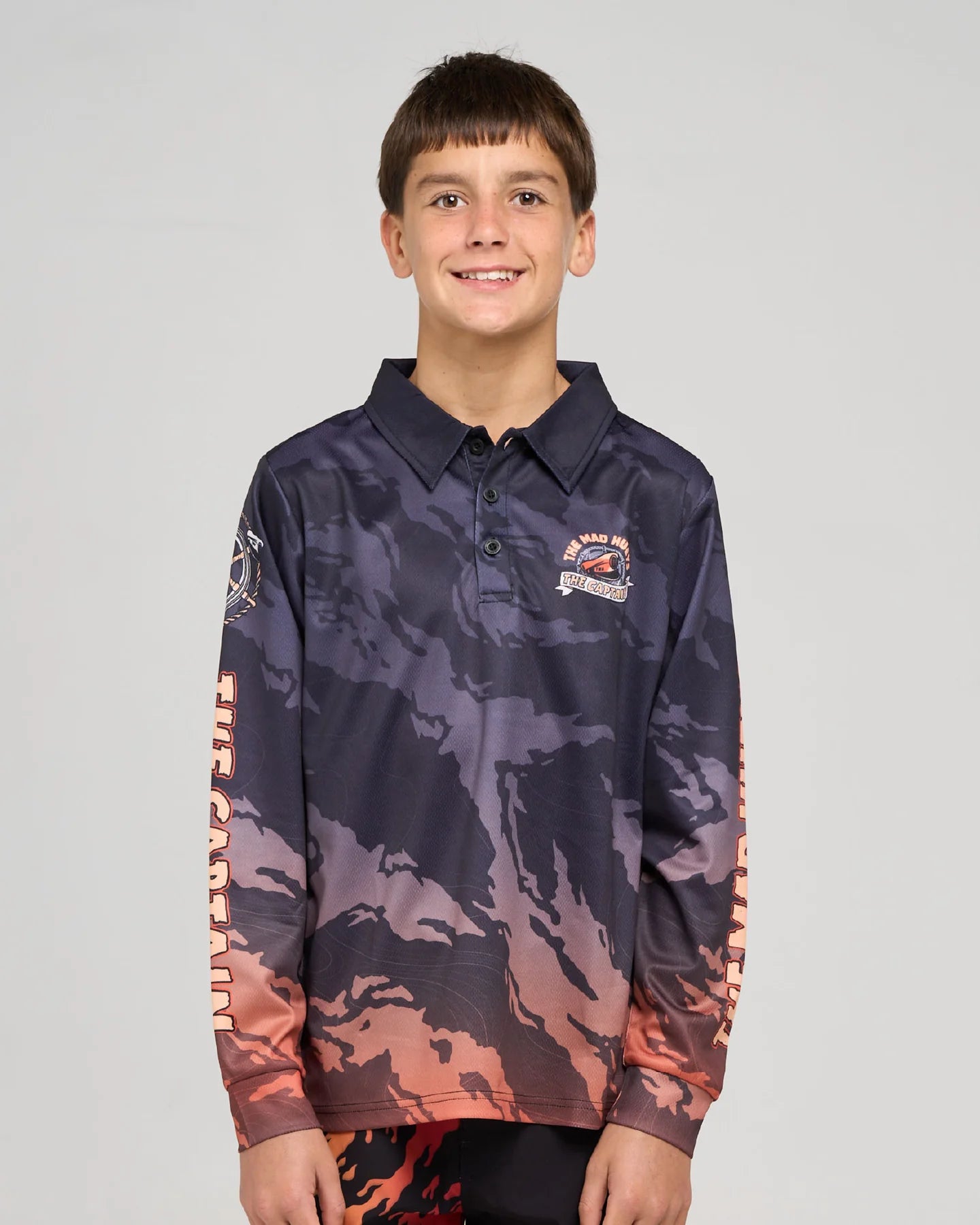 The Mad Hueys Captain Two Faced Youth Fishing Jersey