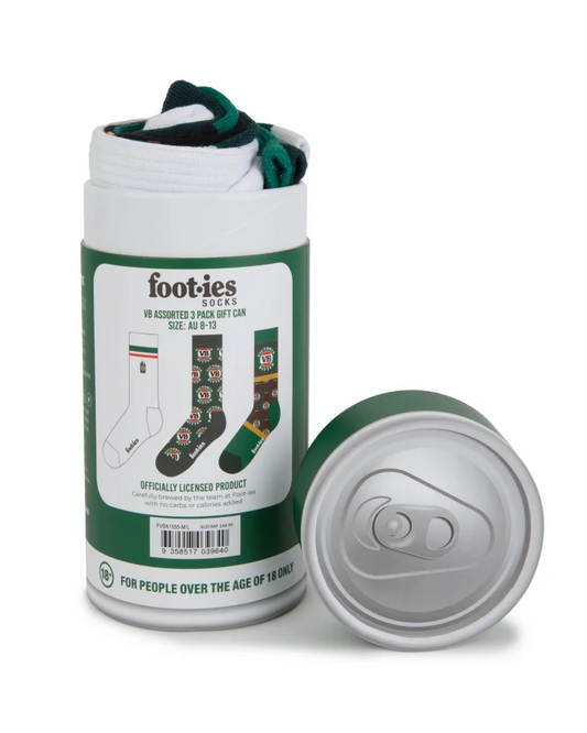 Foot-ies VB Assorted Socks Pk3 Gift Can
