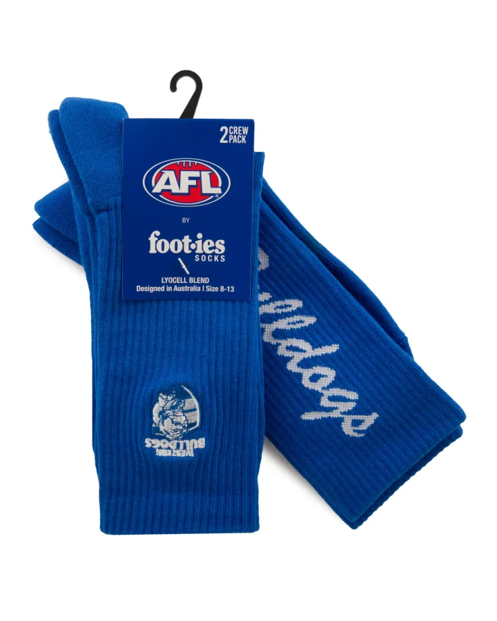 Foot-ies Western Bulldogs Sneaker Sock 2pk