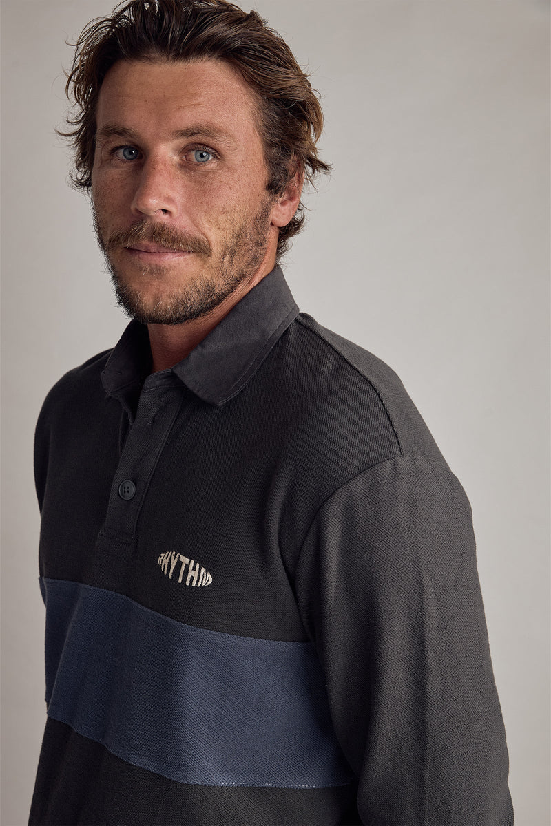 Rhythm Terry Vintage Long Sleeve Rugby Shirt