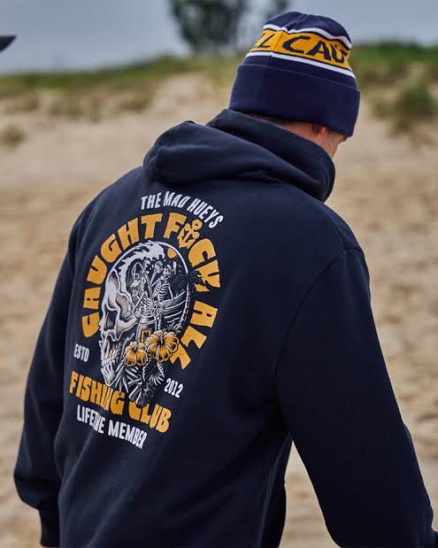 Mad Hueys Tropic Caught Fk All Fishing Hooded Pullover