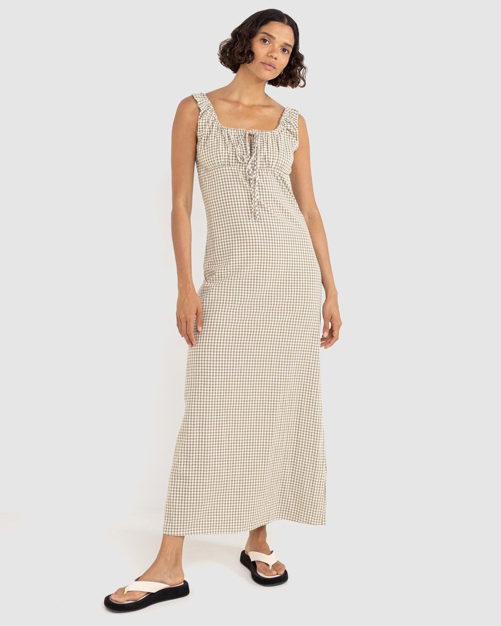 Rhythm Lola Check Maxi Dress