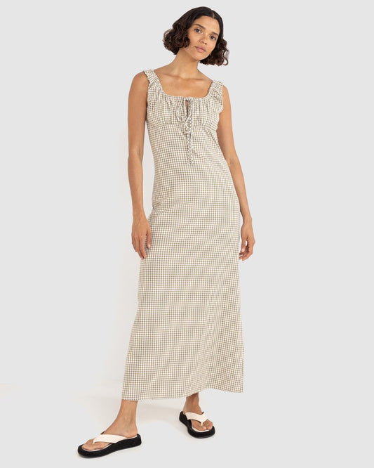 Rhythm Lola Check Maxi Dress