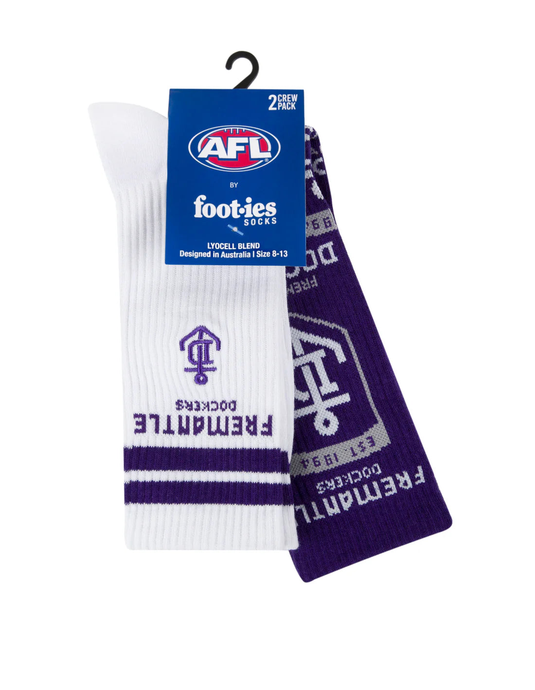 Footies Fremantle Dockers Mascot Sneaker Socks 2pk