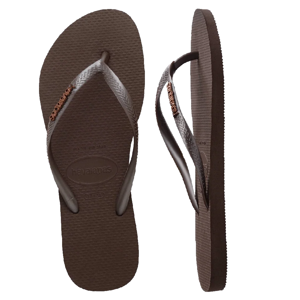 Havaianas Slim Metal Logo Thongs