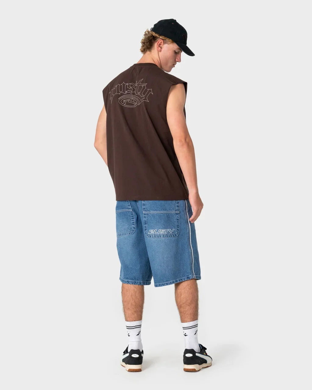 Rusty Flip Daddy Elastic Denim Jort