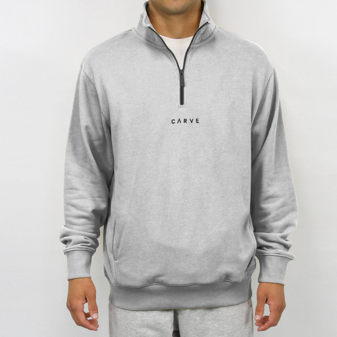 Carve Locals Mens 1/4 Zip Sweatshirt Fleece