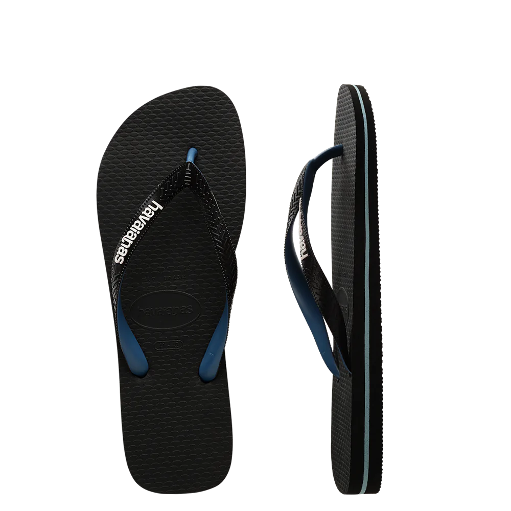 Blue and black newest havaianas
