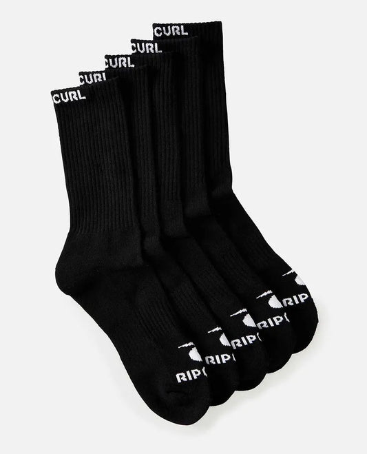Rip Curl Brand Crew Sock 5 Pk