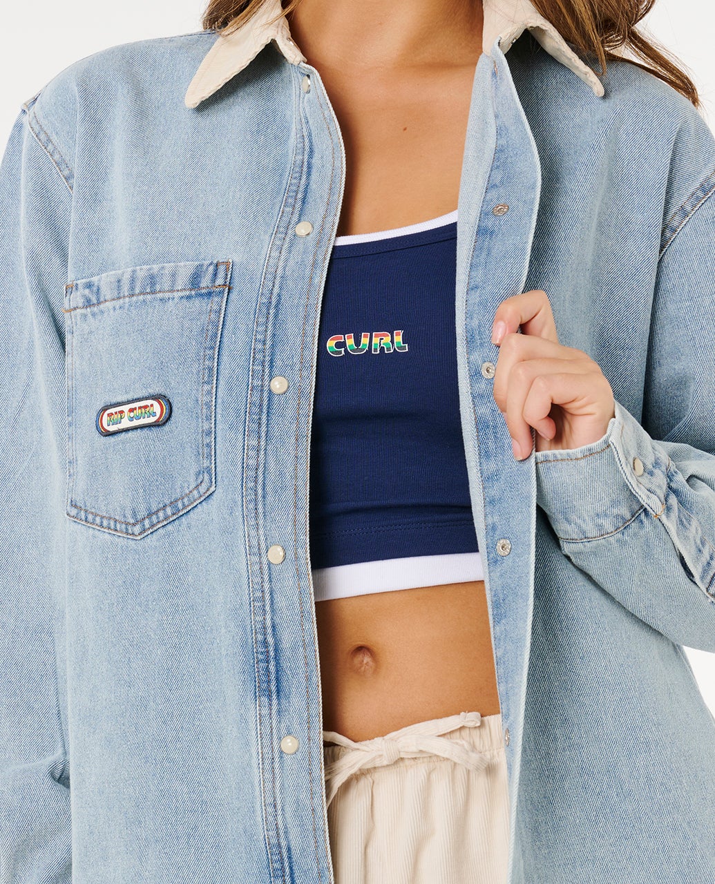 Rip Curl Surf Side Relaxed Denim Shirt