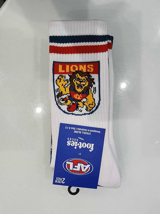 Foot-ie Lions Retro Sneaker Socks 2pk