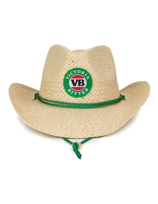 Victoria Bitter Patch Straw Cowboy Hat