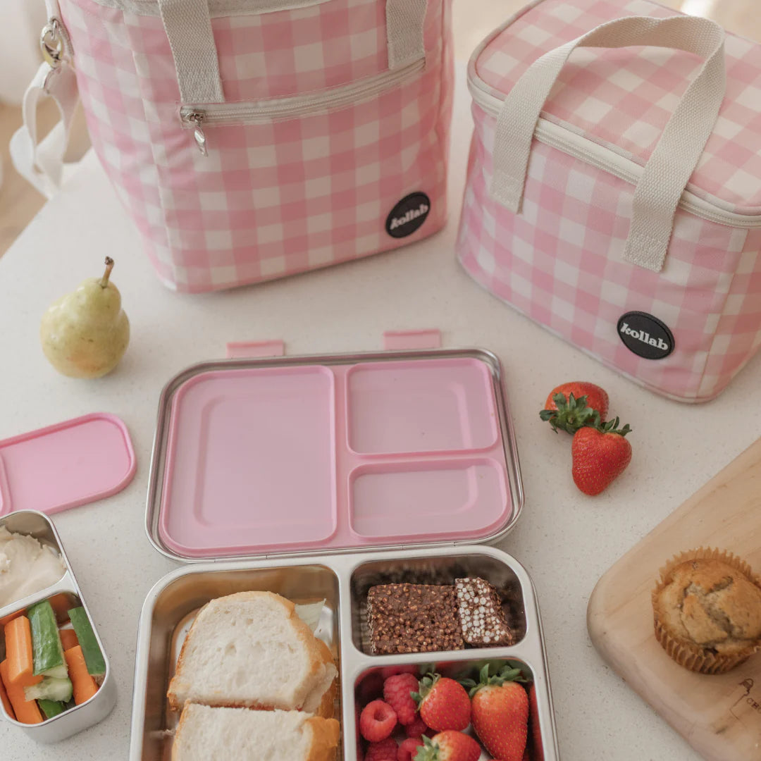 Kollab Lunch Bag Candy Pink Check