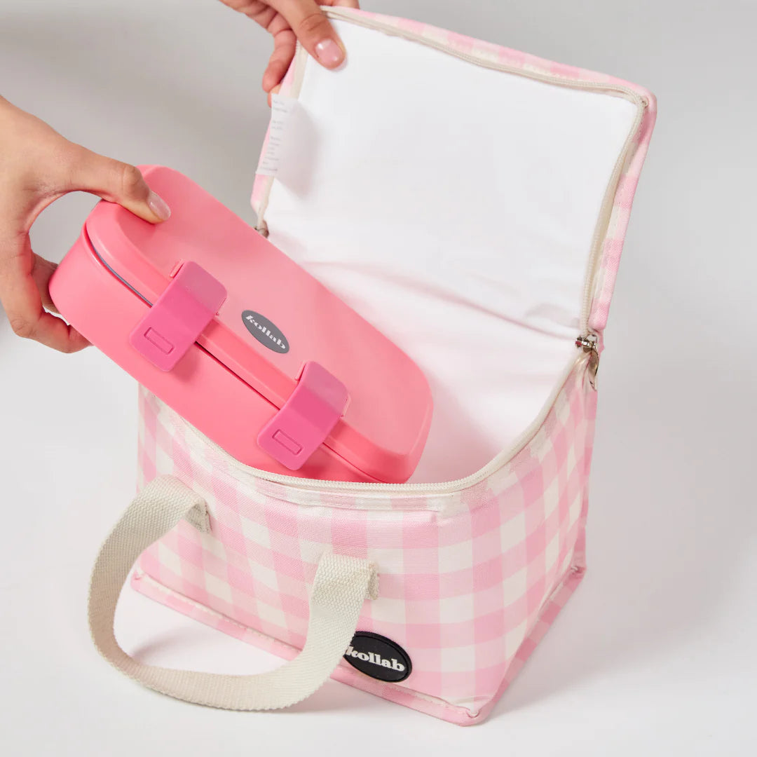 Kollab Lunch Bag Candy Pink Check