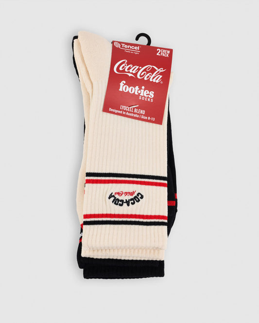 Foot-ies Coke Sports Sneaker Sock 2pk
