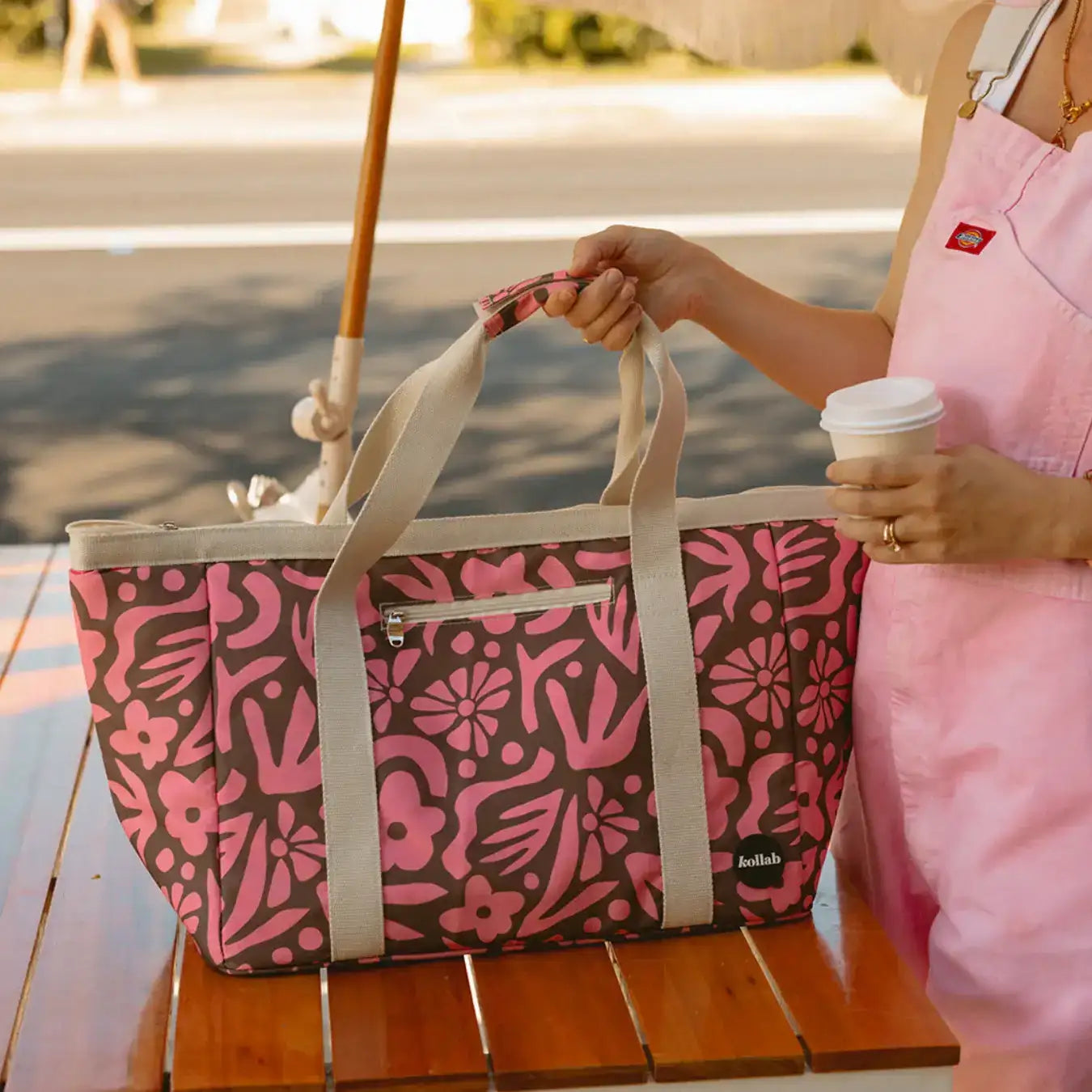 Kollab Tote Bag Peach Bloom