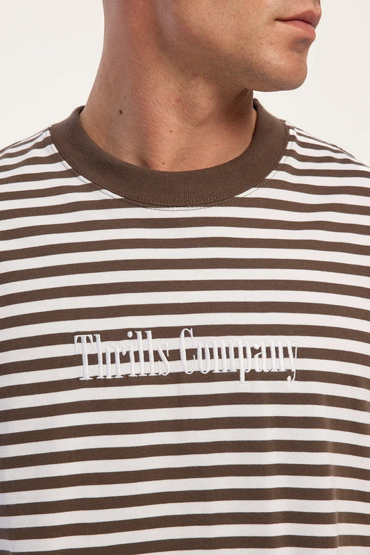 Thrills Primitive Stripe Oversize Box Crop Tee