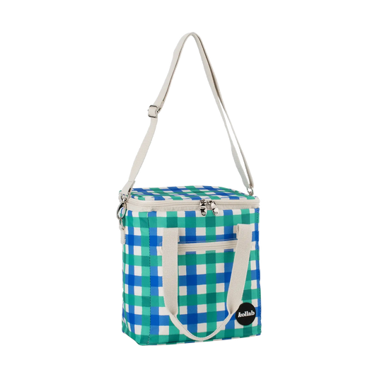 Kollab Mini Cooler Green Blue Check
