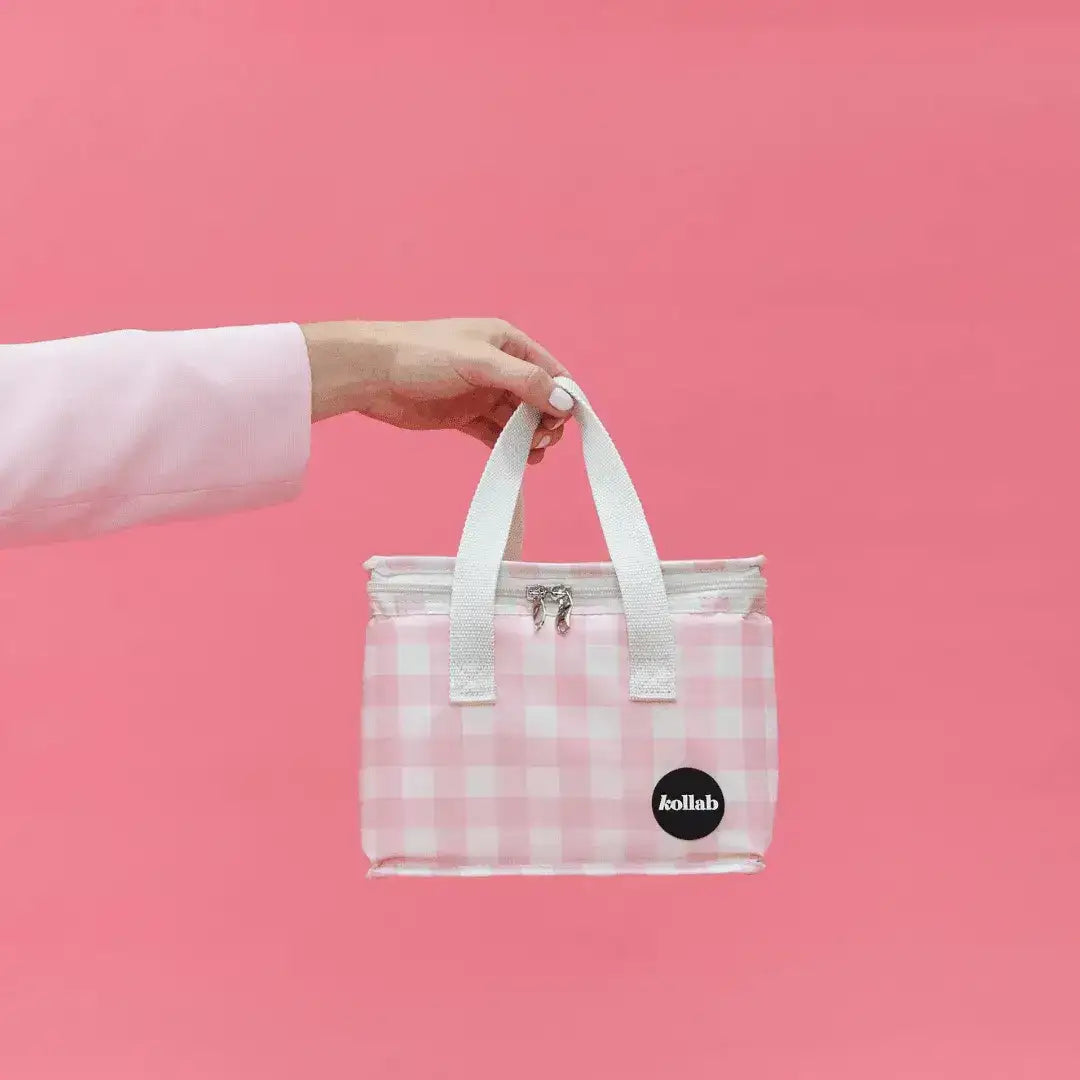 Kollab Lunch Bag Candy Pink Check