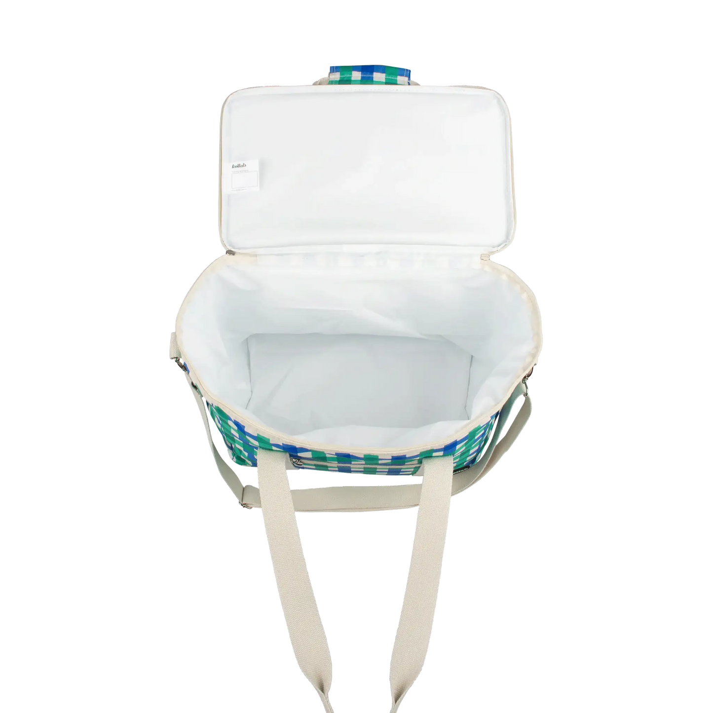 Kollab Mini Cooler Green Blue Check