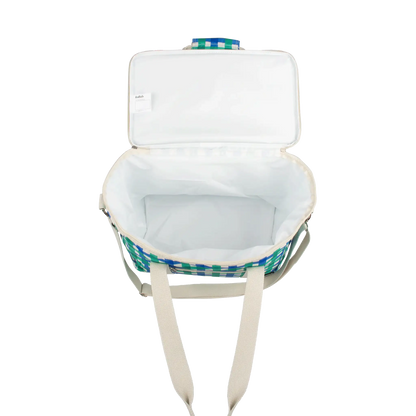 Kollab Mini Cooler Green Blue Check