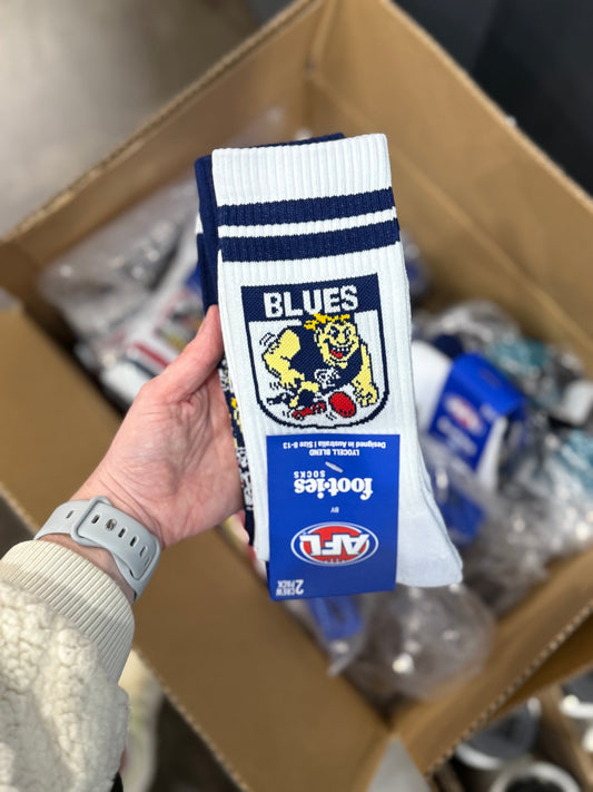 Foot-ies Carlton Blues Retro Sneaker Socks 2pk