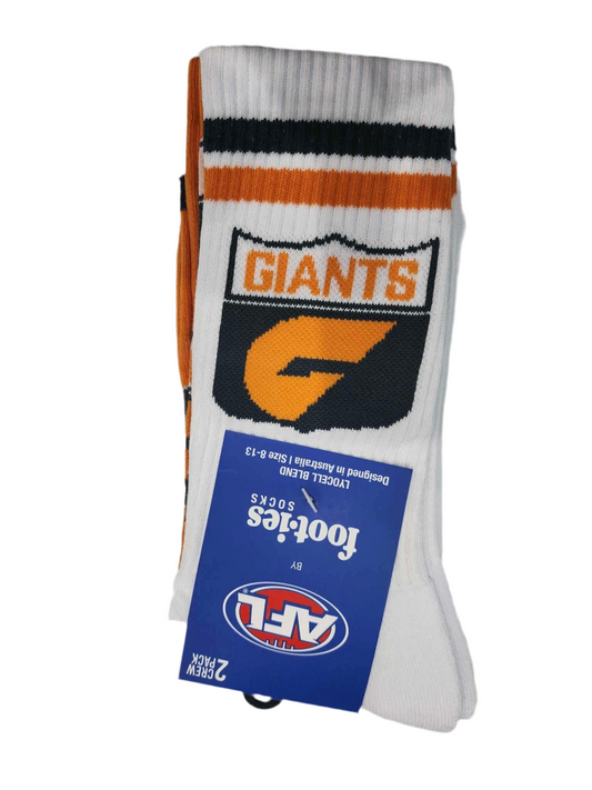 Foot-ies GWS Giants Retro Sneaker Socks 2pk