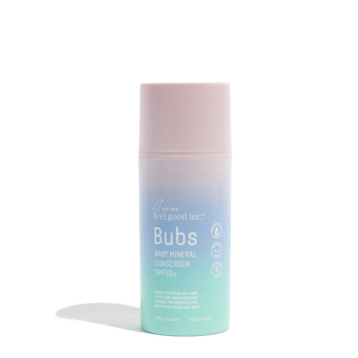 We Are Feel Good Inc Bubs Baby Mineral Sunscreen SPF50