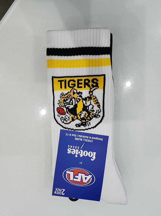 Foot-ies Richmond Tigers Retro Sneaker Socks 2pk