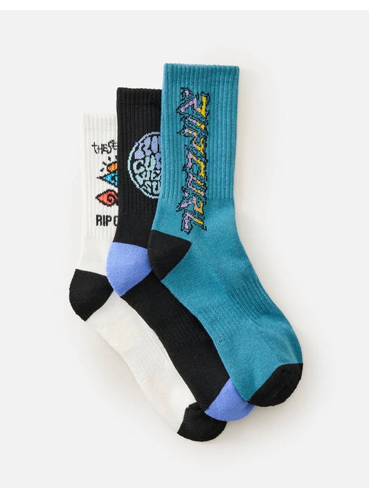 Rip Curl Logo Crew Socks Boys