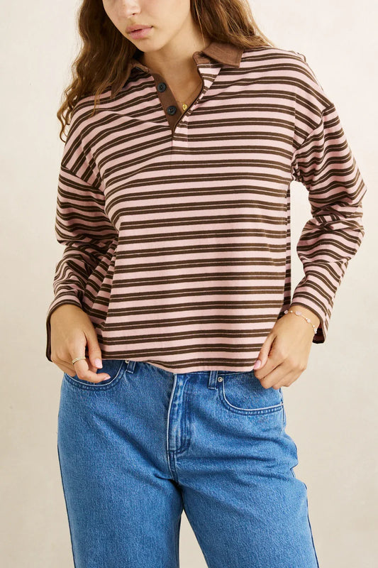 Rhythm Rugby Polo Stripe Jersey Long Sleeve