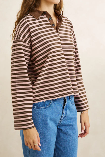 Rhythm Rugby Polo Stripe Jersey Long Sleeve