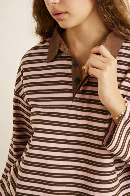 Rhythm Rugby Polo Stripe Jersey Long Sleeve