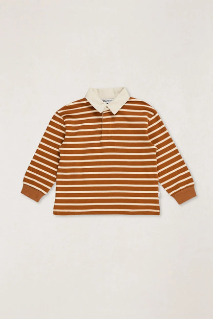 Rhythm Kids Stripe LS Rugby Polo