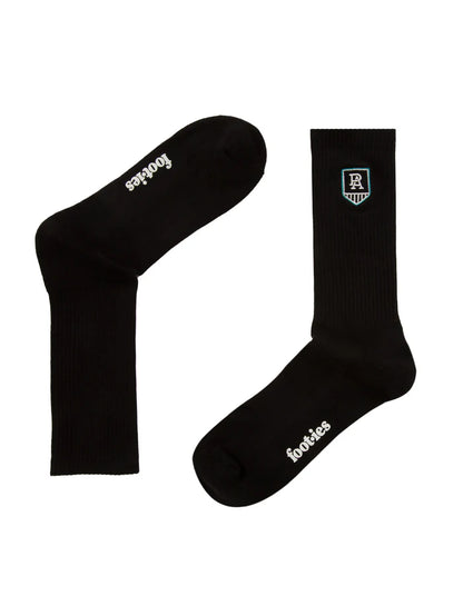 Foot-ies Port Adelaide Sneaker Sock 2pk