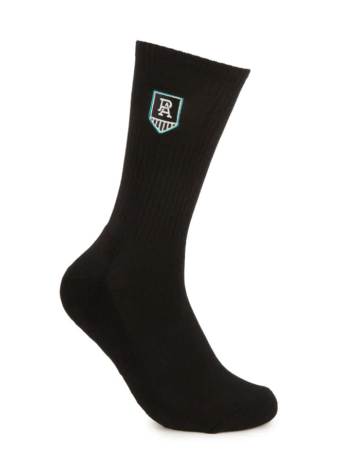 Foot-ies Port Adelaide Sneaker Sock 2pk