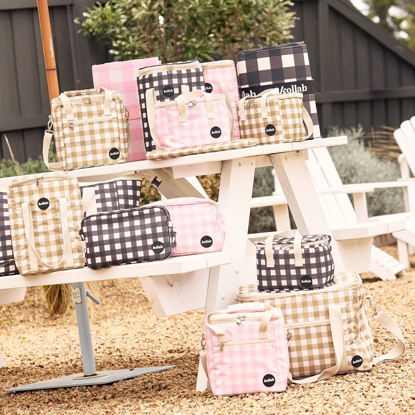 Kollab Lunch Bag Black Check