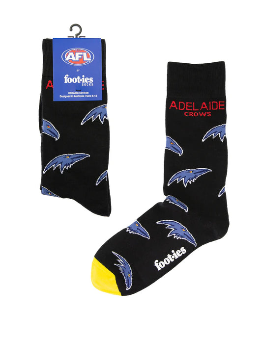 Foot-ies Adelaide Crows Mascot Organic Cotton Socks