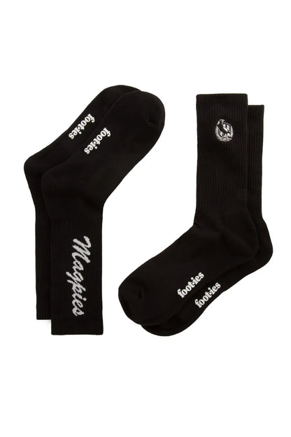 Foot-ies Collingwood Magpies Sneaker Socks 2k