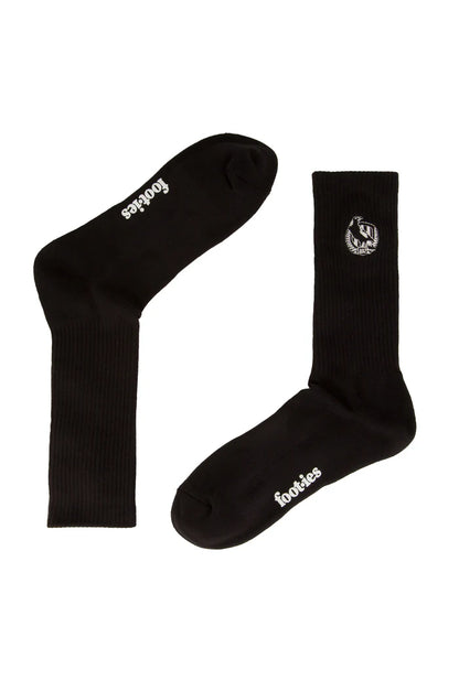 Foot-ies Collingwood Magpies Sneaker Socks 2k