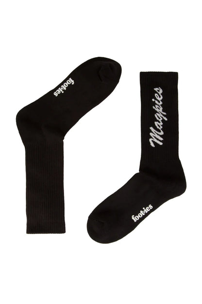 Foot-ies Collingwood Magpies Sneaker Socks 2k