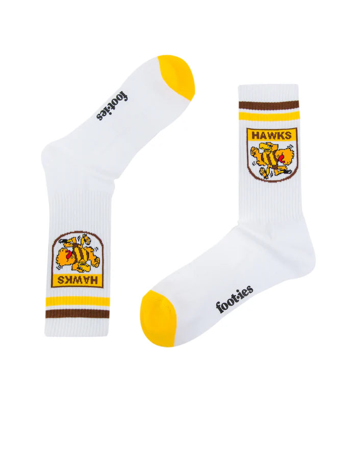 Foot-ies Hawthorn Hawks Retro Sneaker Socks 2pk