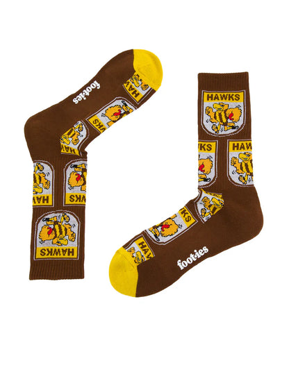 Foot-ies Hawthorn Hawks Retro Sneaker Socks 2pk